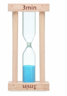 Logotrade corporate gift image of: Wooden sand timer 3 minutes